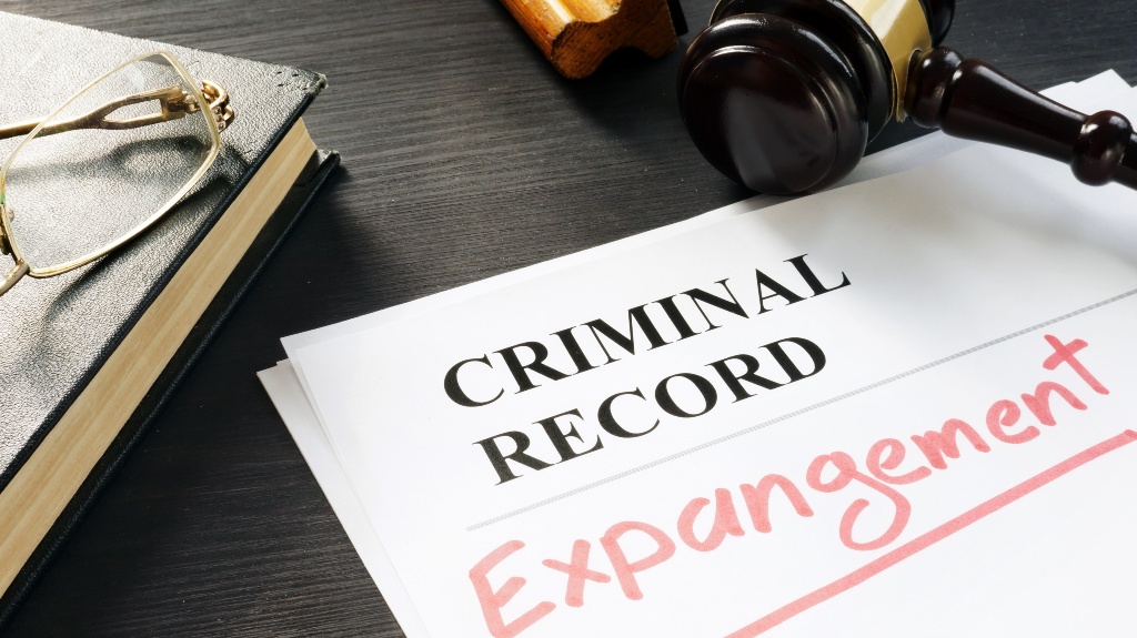 Expungement written on a document